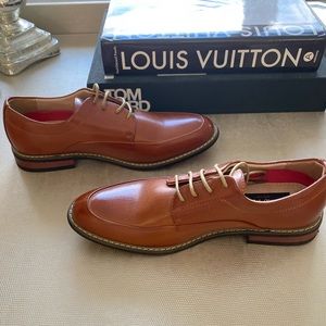 Bruno Marc Boy Brown Dress Shoes, Size 7m